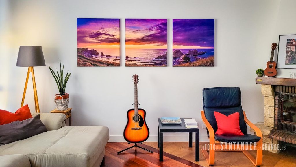 foto lienzo santander cantabria costa quebrada triptico ejemplo